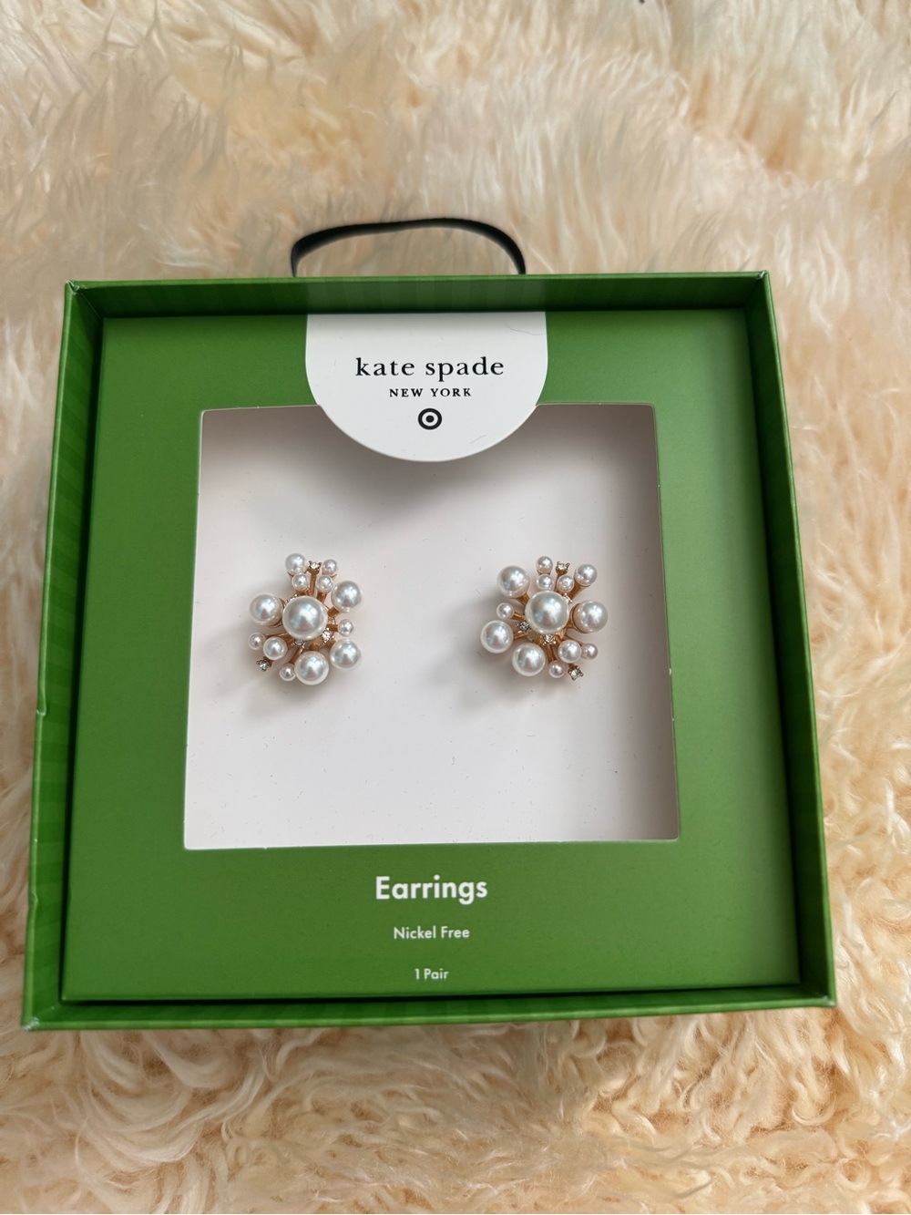 kate spade Pearl Cluster Stud Earrings - Gold & White